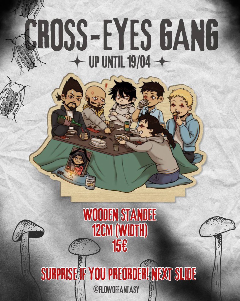 mcrisonfire's tweet image. 🥟CAN YOU SMELL THE GYOZAS? Might be because DOROHEDORO🔥 preorders are now open. And there’s also a gift🎁For ever preorder you will receive FOR FREE also a sticker! You can preorder on the shop in my bio! If you have any other questions please comment! Thanks🖤 #drhdr #merch