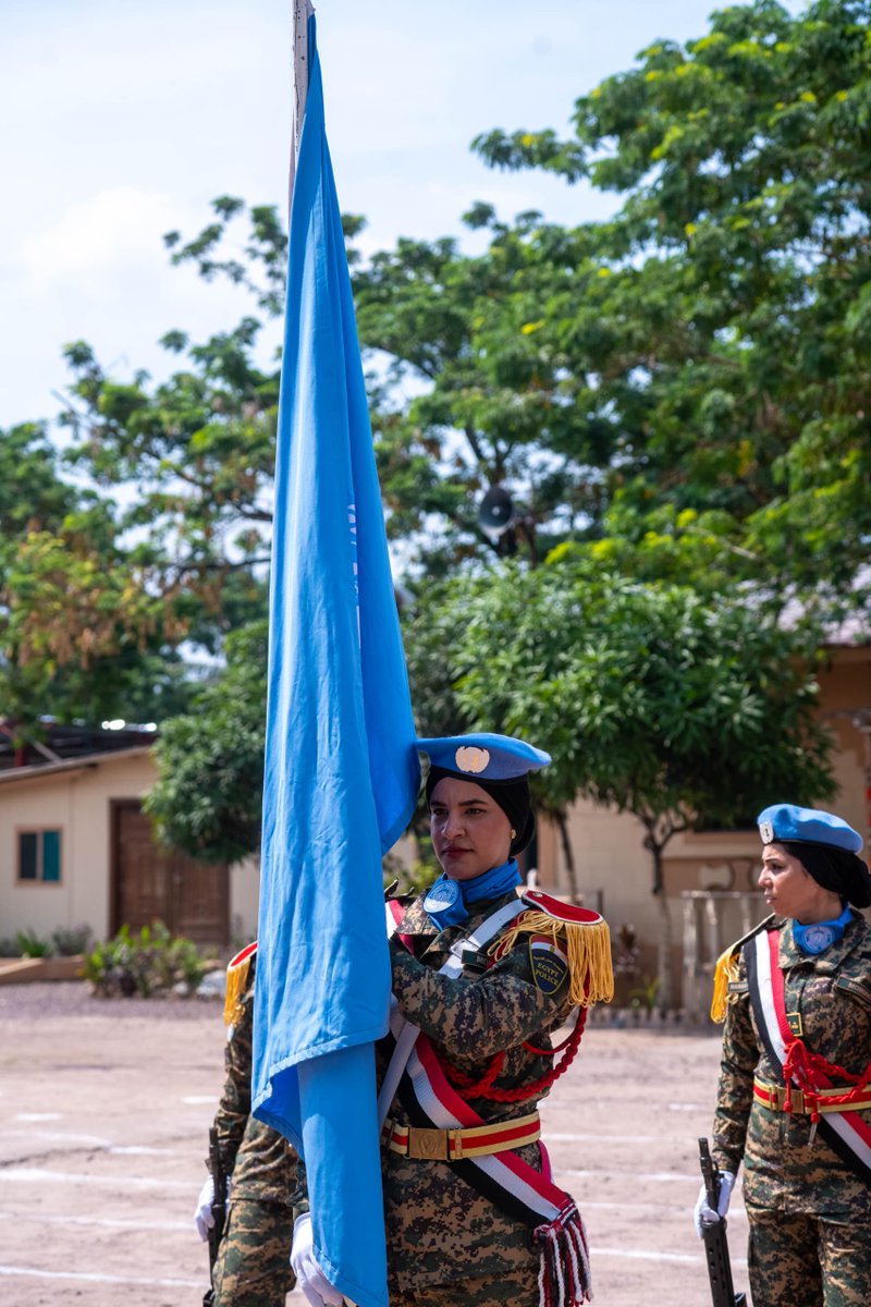 unjhro's tweet photo. Kinshasa 11.04.26
Remise de médailles au contingent égyptien de la @MONUSCO, en présence de la DSRSG @ottoplatus, du leadership de la Mission.
Reconnaissance du professionnalisme des policiers engagés pour la protection des civils et la promotion des droits humains en @RDC. https://t.co/HKB4vDiBPZ