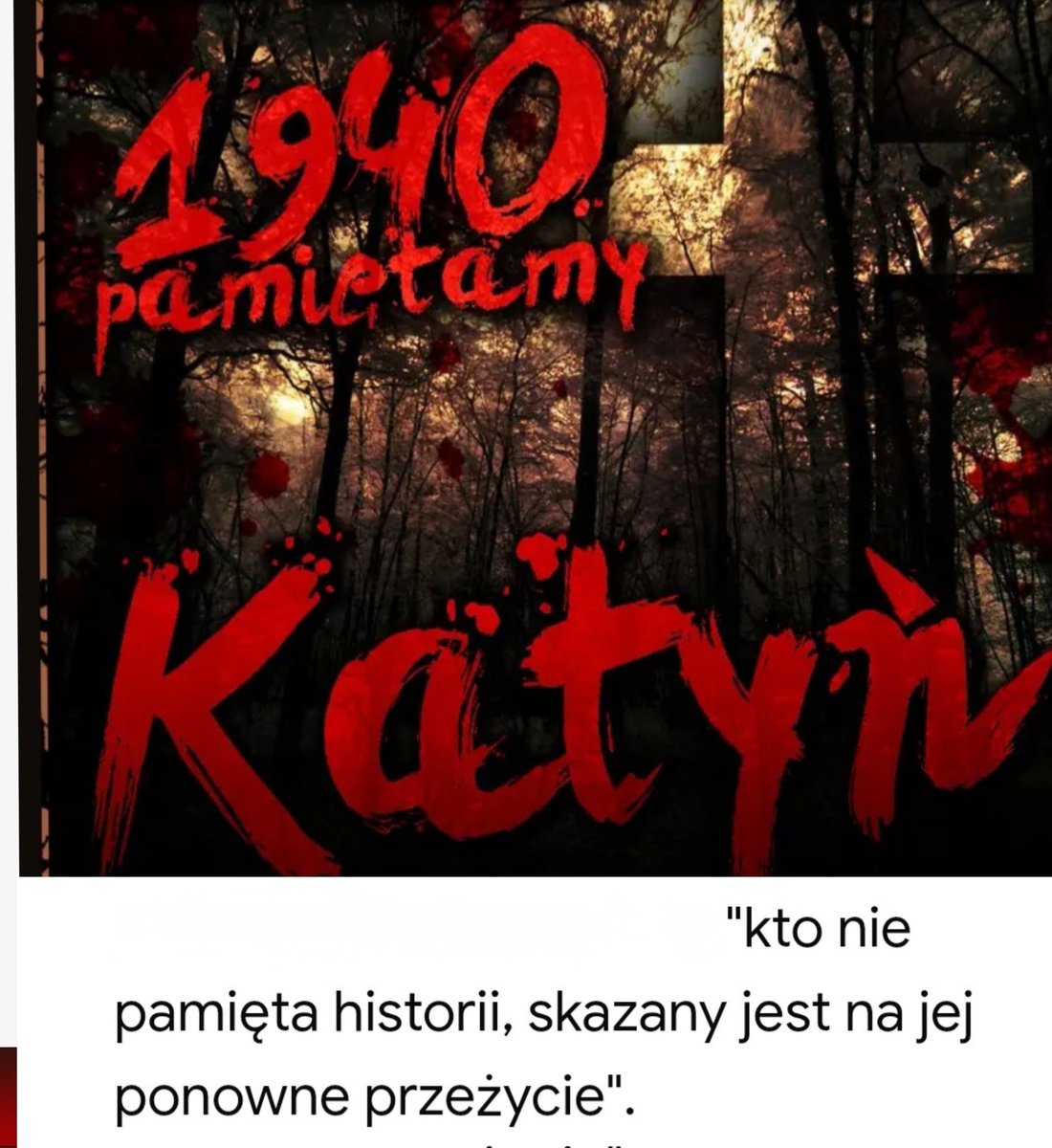 Pamiętam..🖤
ale "zarzadzajacy" systematycznie unikają  wpisów  dot.  obchodów NASZYCH tragedii narodowych .Nawet jak nie czują  polskiego patriotyzmu to tak zwyczajnie   dla pozorów wypadało by  się  odnieść 
<a href="/donaldtusk/">Donald Tusk</a>
<a href="/sikorskiradek/">Radosław Sikorski 🇵🇱🇪🇺</a>
<a href="/Obywatelska_KO/">Koalicja Obywatelska</a> 
<a href="/wlodekczarzasty/">Włodzimierz Czarzasty 📚📖</a> 
itd....