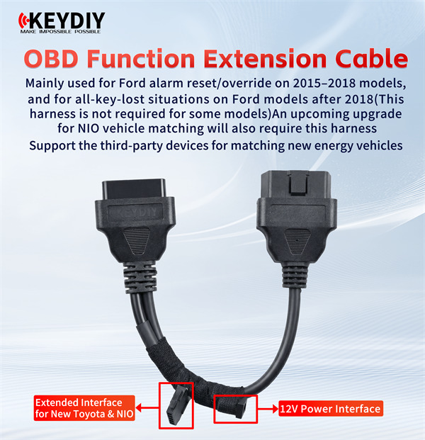 🔔🔔KEYDIY OBD Function Extension Cable for Ford AKL Programming Guide🔥💓
eobdtool.co.uk/wholesale/keyd…
👉If you work with modern vehicles, especially Fords or emerging electric brands like NIO, you may have just encountered a new accessory: KEYDIY OBD Function Extension Cable.