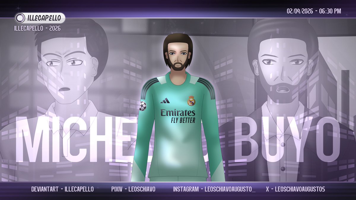 IlleCapello's tweet photo. Michello Buyo (my OC), the ultimate goalkeeper and the last active Ye-ye.
Art by me.
#イラスト #football #realmadrid #oc #anime #manga #buyo #goalkeeper #man #spain #digitalart #original #otaku https://t.co/Sv1LG5dpgP