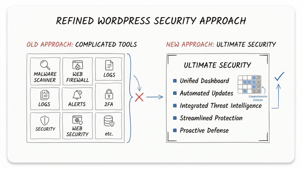 WPUSecurity's tweet image. Too many security plugins means too many headaches. Why use many tools when you can use one?

We solve the chaos with one comprehensive plugin. 

#WordPress #WebSecurity #WordPressPlugin