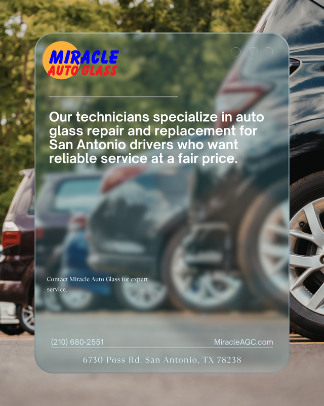 GlassMiracle's tweet photo. Our technicians specialize in auto glass repair and replacement for San Antonio drivers who want reliable service at a fair price. Contact Miracle Auto Glass for expert service. #AutoGlassExperts #SanAntonioAutoGlass #TrustedRepair #MiracleAutoGlass https://t.co/SmDu0LaOWv https://t.co/Ig4EMoD8ed