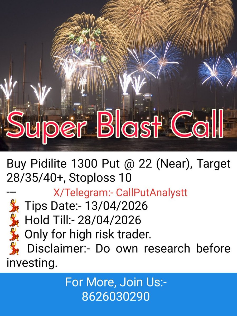 callputanalystt's tweet photo. ๐๐๐
#Pidilite #PidiliteInd https://t.co/jFlTLnNu0V