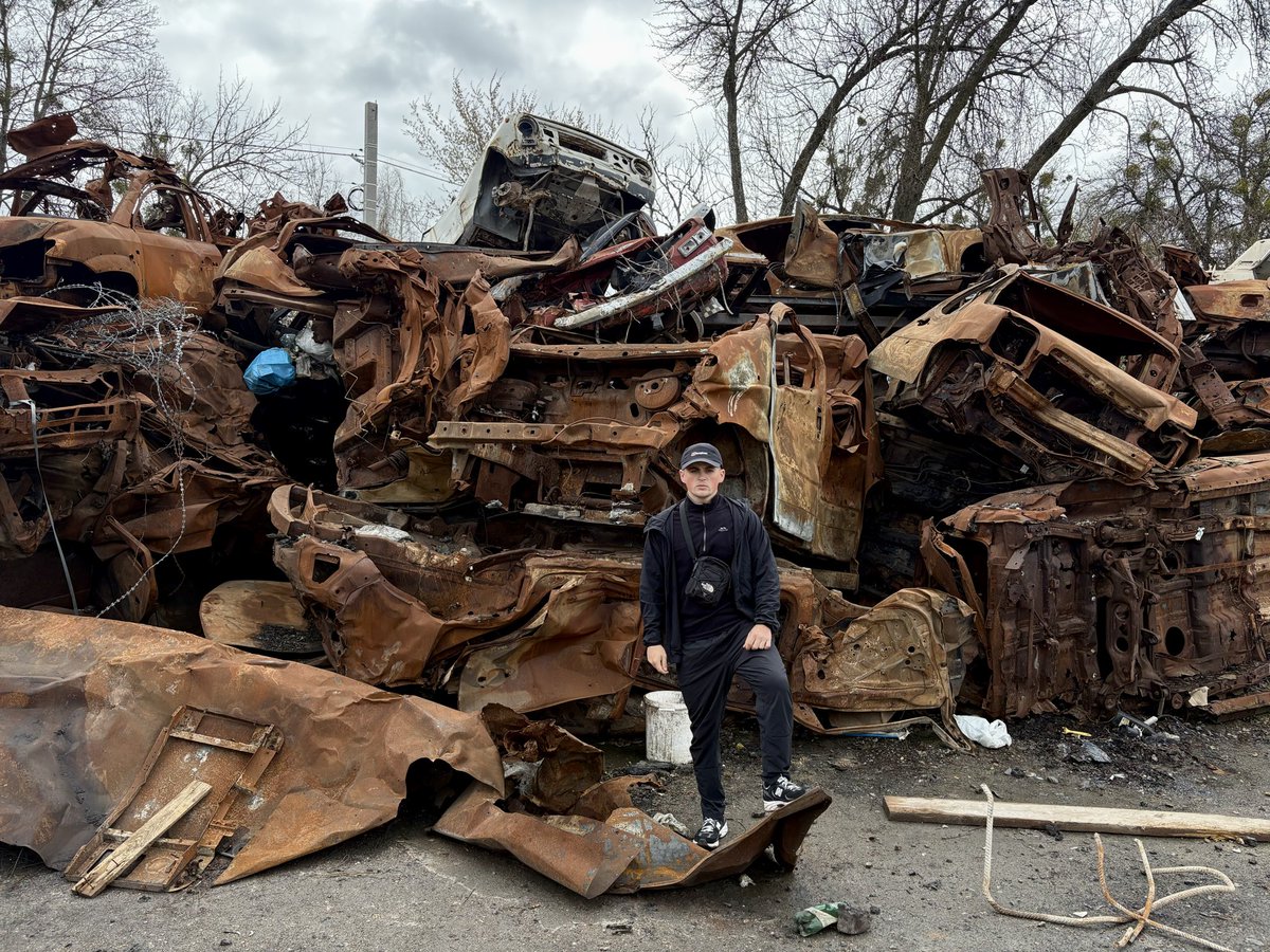 connermcm2004's tweet photo. Visiting the locations that played a vital role in defending Kyiv from capture in 2022 when the invasion begun. Eye opening day learning about the massacres and atrocities that took place in Bucha and the surrounding area. #bucha #irpin #kyiv #ukraine https://t.co/754PSKUKyn
