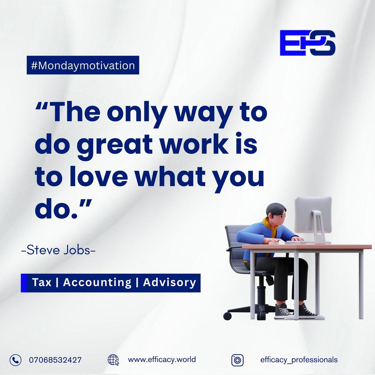 Efficacy_Pro's tweet image. Love what you do.
Do great work.
Repeat. 🚀

#MondayMotivation #GreatWork #Growth #EPS