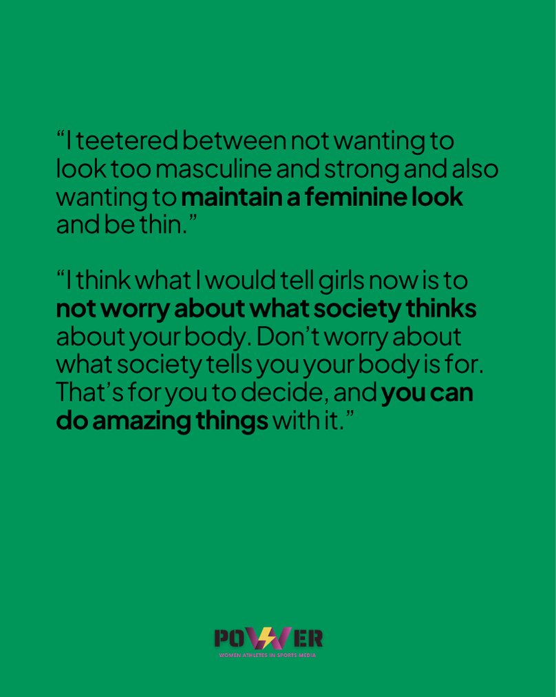 power__project's tweet image. An important reminder from @itsgabbyt to all women athletes today. 

#WomenInSport #BodyImage