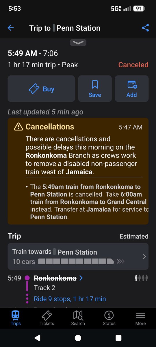 trayce's tweet photo. Not my train but it means my train will be suuuuuuuuper crowded. #lirr https://t.co/0byrXK9OJ4