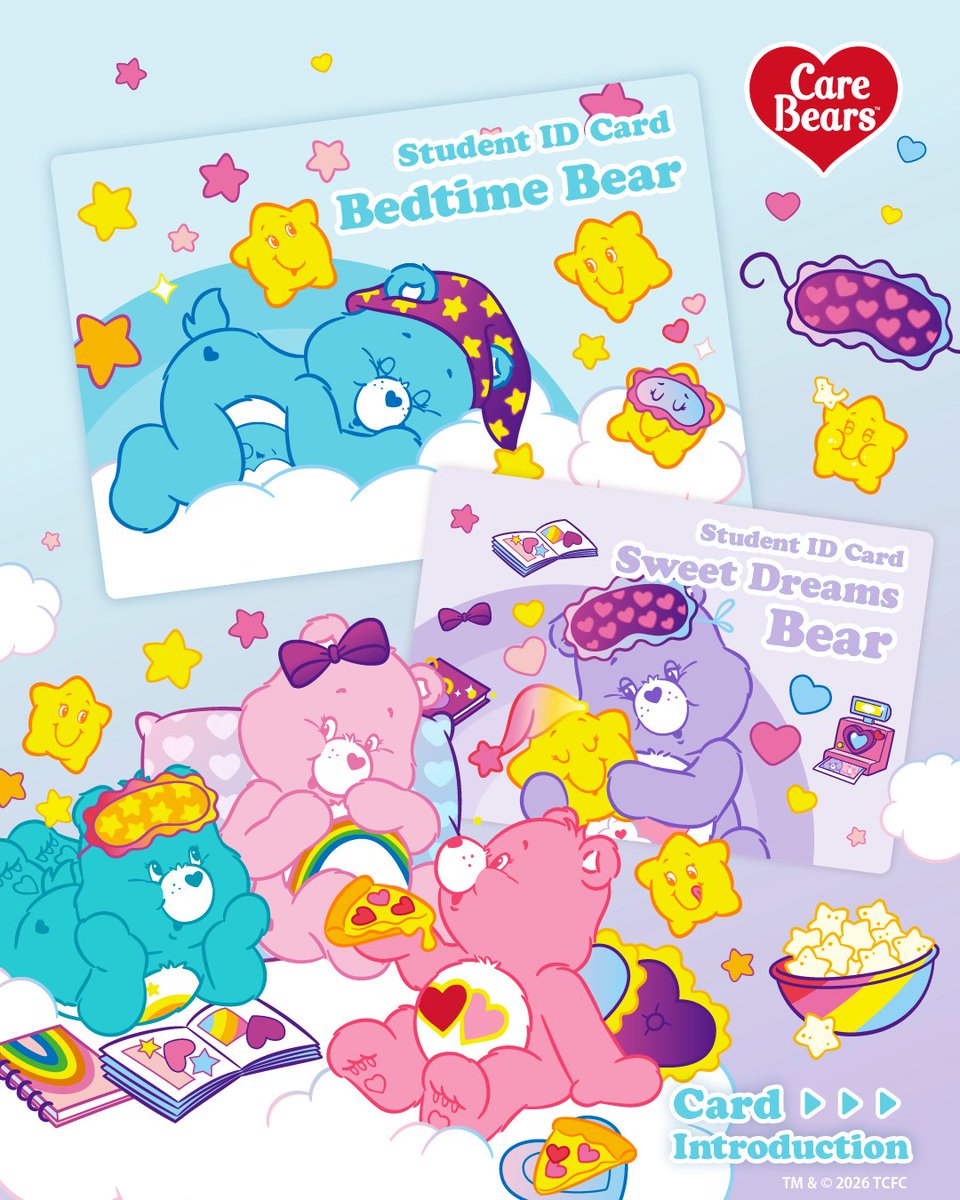 carebears_jp's tweet image. ケアベア™たちの「学生証」ちょっとだけ見せてあげるね🎓💘

お誕生日やすきなものまで…💭
知れば知るほど、もっとすきになっちゃうかも🌈💖

#carebears #ケアベア @carebears