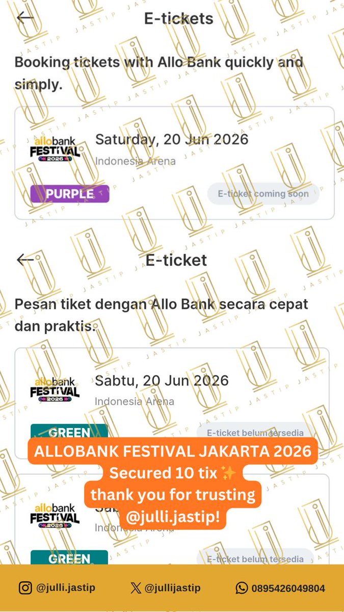 jullijastip's tweet photo. [#proof_JJ ALLOBANK FESTIVAL 2026 JAKARTA]  

🧡 https://t.co/QAr0VD212p