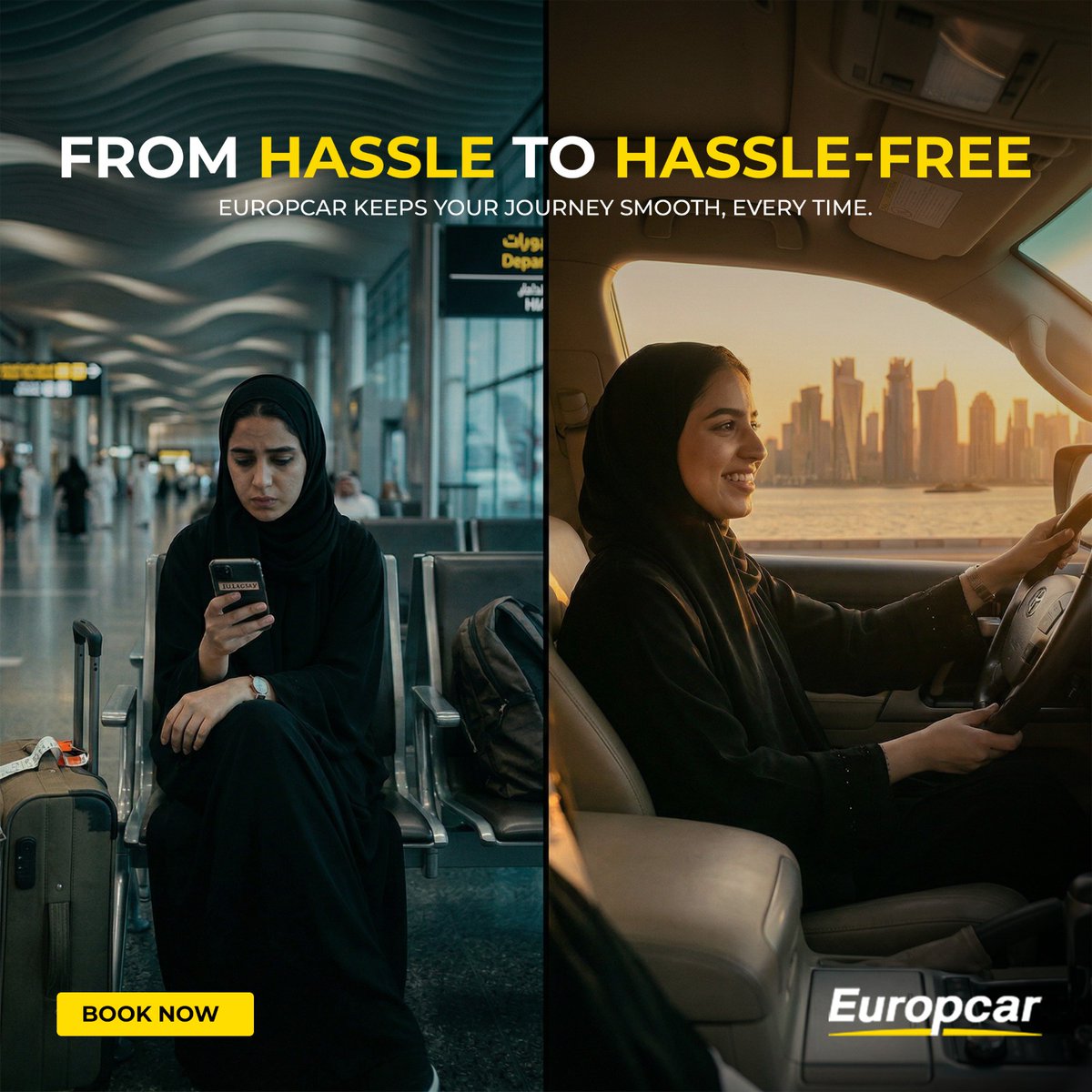 EuropcarQatar's tweet image. From hassle to hassle-free journeys.
Because every journey deserves reliability, flexibility, and comfort delivered seamlessly.
📷 Flexible rental options
📷 Well-maintained vehicles
📷 Hassle-free experience
📷 Trusted global brand
Book now: 7765 1223
#europcarqatar #HassleFree