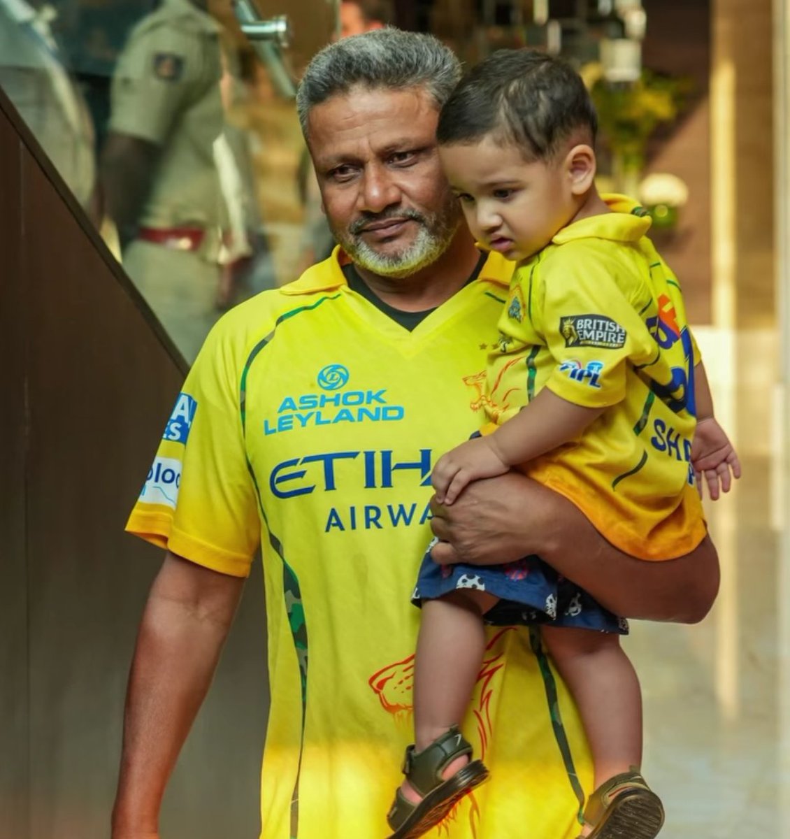 Sarfaraz Khan's father &amp; son are wearing CSK Jersey. 💛🔥