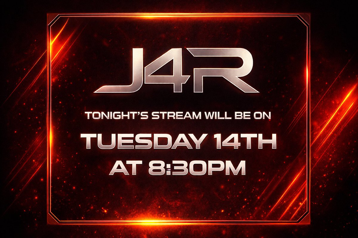 Jake4Respawn's tweet photo. Schedule update.

Tonight’s stream is going to be moved to Tuesday 14th at 8:30PM (ACST).

No warm ups. No filler.
Just straight into the chaos.

Be there.

#ARCraiders #Gaming #LiveStream #PS5 #J4R https://t.co/L1POZxG8Bq