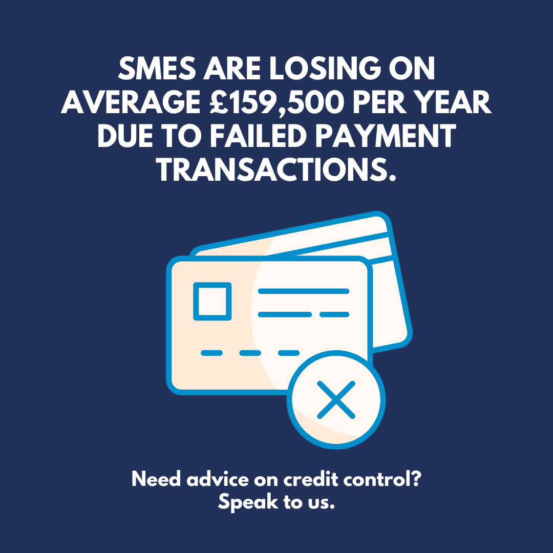 SMEs are losing on average £159,500 per year due to failed payment transactions, according to Access PaySuite.
 
Their study found that over half of failed payments are never recovered. 
 
Need advice on credit control? Speak to us. 

#LondonBusiness