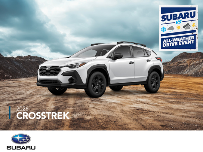 Fox_Subaru's tweet photo. This month, during the All-Weather Drive Event is your best opportunity yet to check out the 2026 Crosstrek!

Book A Test Drive at: https://t.co/fLOnEMTlPq https://t.co/RSFu9PYMiS