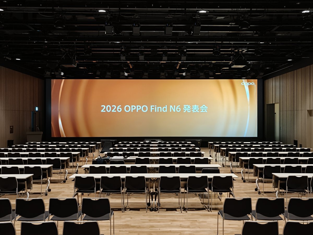日本初のFind Nシリーズ上陸に、中の人もドキドキが止まりません…！
明日はいよいよ #OPPOFindN6発表会 🥳✨

最高の状態でお披露目できるよう、スタッフ一同全力で設営中です！🔨💨

#OPPOFindN6 #発表会まであと1日