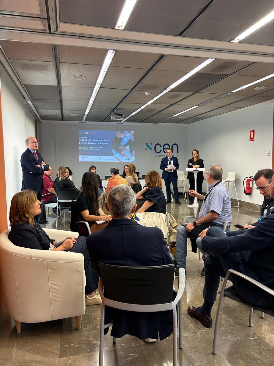 CEN_Navarra's tweet photo. El viernes, celebramos en CEN el IV Encuentro Anual entre Asociaciones Empresariales y el Servicio Navarro de Empleo - Nafar Lansare, el cual persigue como objetivo estrechar lazos en la colaboración entre sectores empresariales y los servicios dirigidos a empresas. https://t.co/dXD1l23zXl