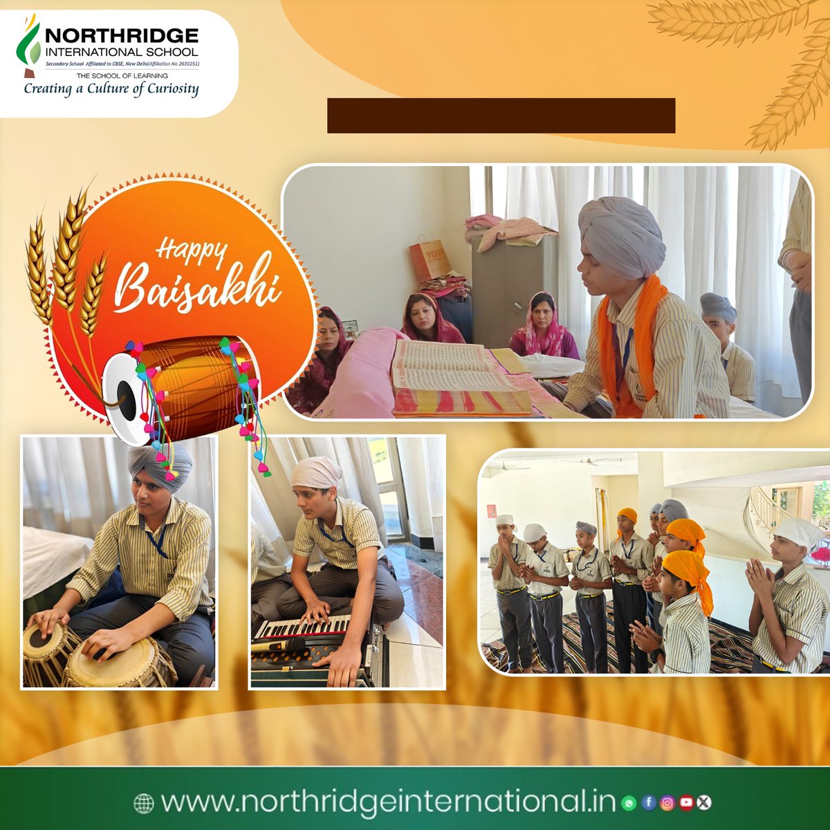 Northridgeint's tweet image. Baisakhi vibes at Northridge International School 🌾✨ 

Celebrating togetherness, gratitude &amp;amp; tradition with prayers, performances, and langar. Happy Baisakhi! 🌼🙏

#BaisakhiCelebration #SchoolEvents #FestiveVibes #CulturalHeritage #Togetherness #Gratitude