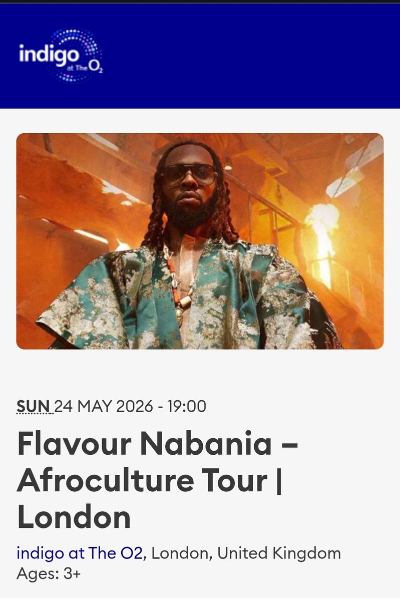easternpulse1's tweet photo. Excited for @2niteFlavour  bringing pure Highlife energy to London! 🔥 Afroculture Tour at indigo TheO2  on Sunday, May 24, 2026. https://t.co/7J1Ce9lXdW