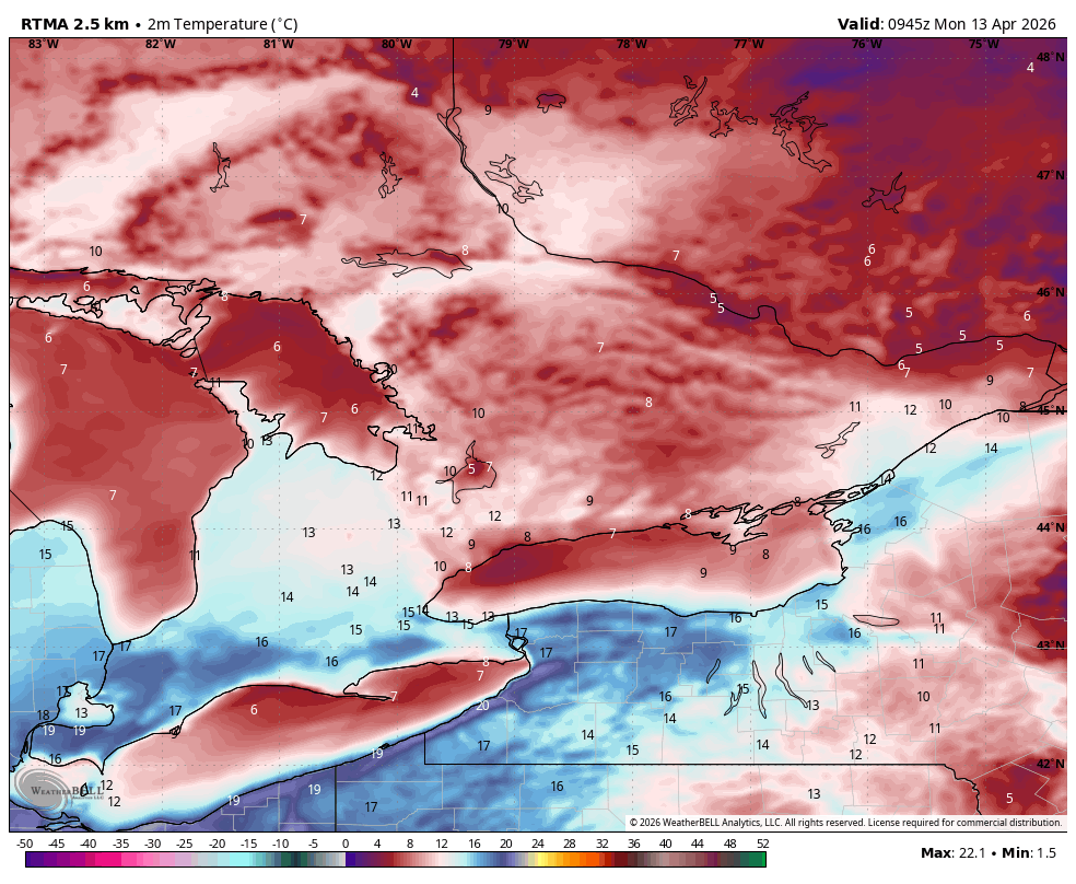 WxOntario1's tweet image. Very warm start to the day across most of Southern #Ontario 

Temps range from near 10C to near 20C for most

Scattered showers, heavy at times,  are moving through the region this morning

Rain ends from west to east within the next several hours

Stellar afternoon on tap for