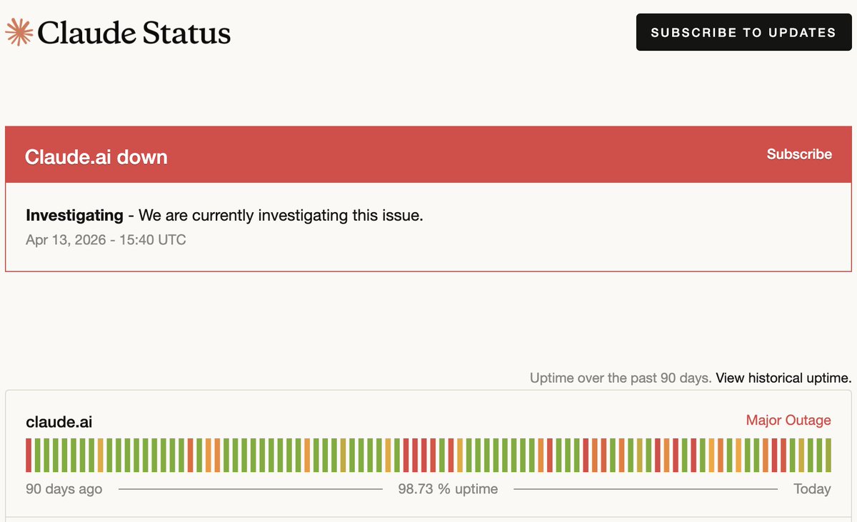 This looks like major outrage on Claude - logged out from everywhere and not even able to login