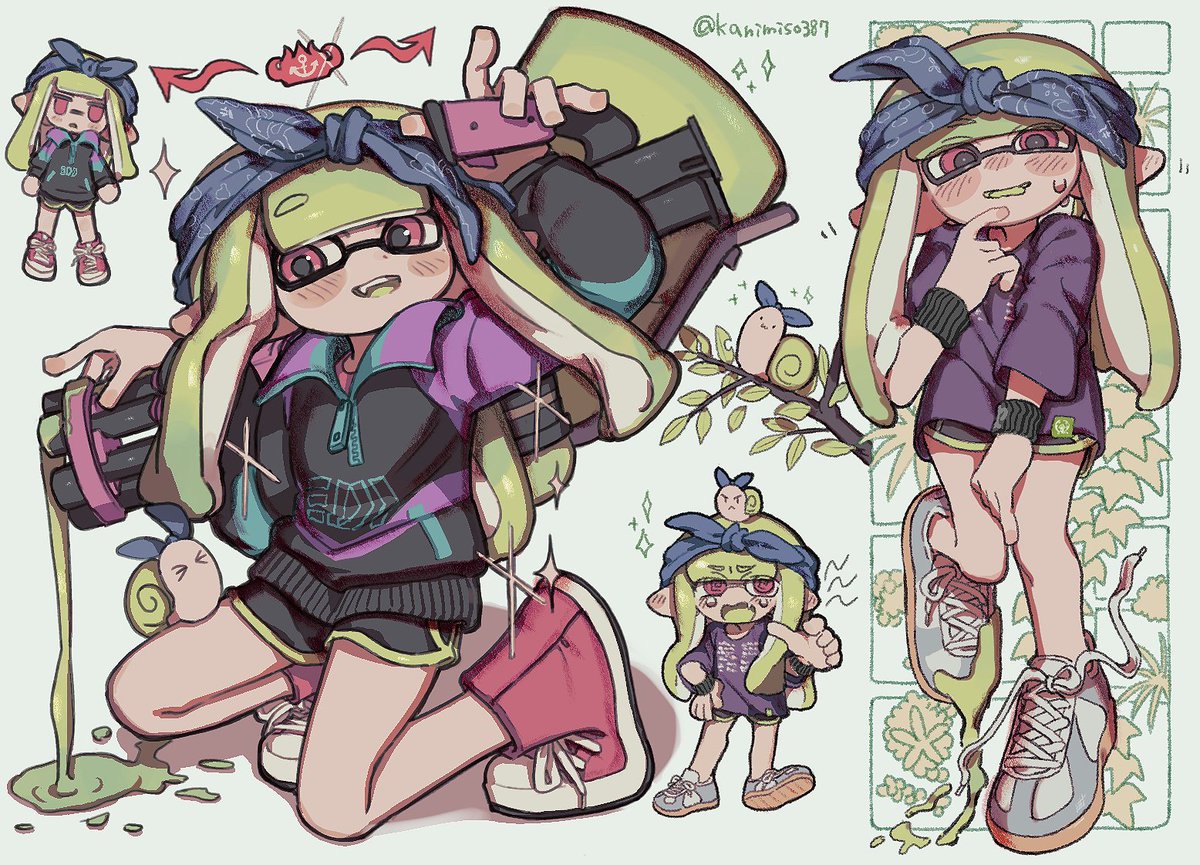 #つむりのあーと　🐌💚