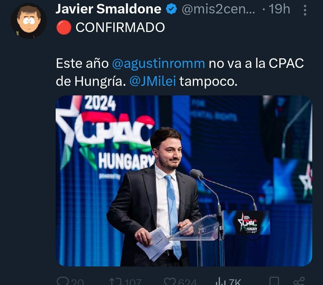 En 3 semanas Milei te dice que no lo conoce a Orban. Veremos como le va a Netanyahu que no llega a 2027 siendo judío.