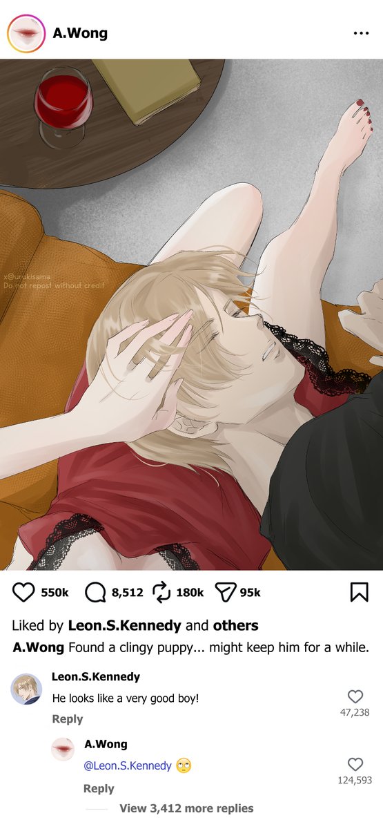 urukisama's tweet image. ขอบคุณคู่นี้ที่ทำให้กลับมาขยันวาดรูป ทั้งโด ทั้งฟิค ไม่เสร็จซักอย่าง ลงอันนี้ไปก่อนละกัน
#Aeon Let’s check out Ada's IG! 🤣
do not repost without credit
pose ref pinterest
#AdaWong #LeonKennedy #ResidentEvil