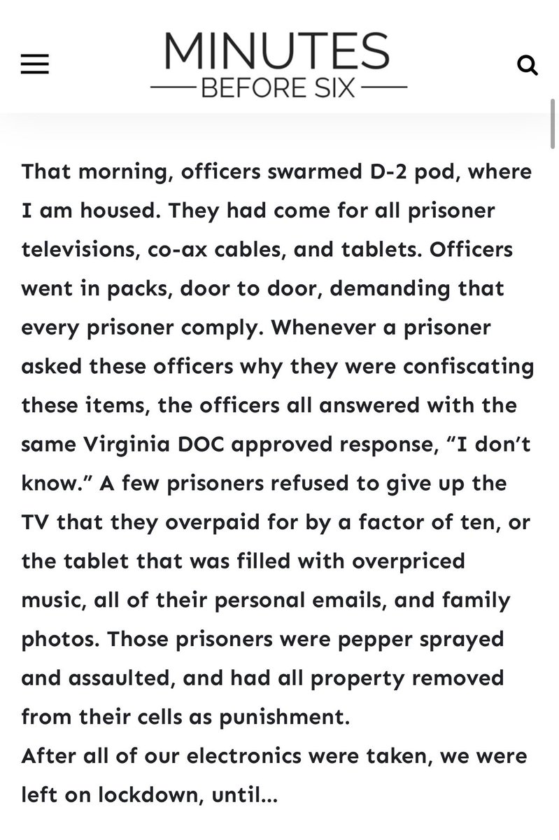 Minutes Before Six tweet media