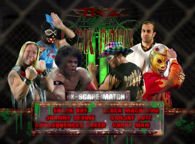 wrestle_hist's tweet image. 4/13/2008    

Jay Lethal retained the X-Divsion Championship in a Six-Man X-Scape Match at Lockdown from the Tsongas Arena in Lowell, Massachusetts.   

#TNA #Lockdown #JayLethal #ConsequencesCreed #CurryMan #JohnnyDevine #SharkBoy #SonjayDutt #XScapeMatch #XDivisionChampionship