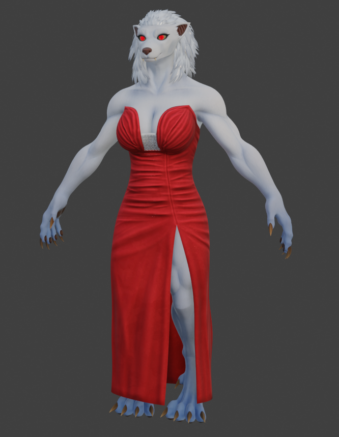Muscular anthros in a dress are something
