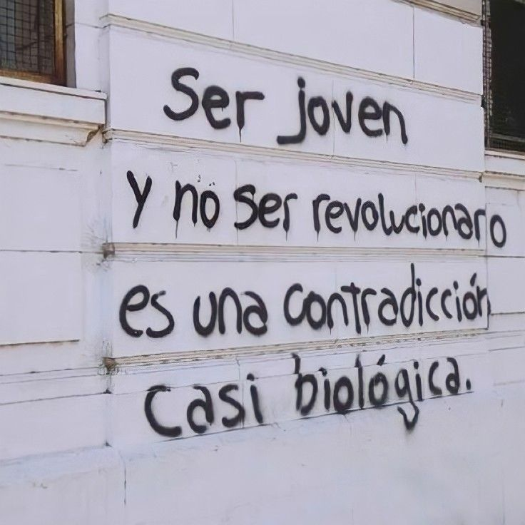“To be young and not be revolutionary is an almost biological contradiction.”