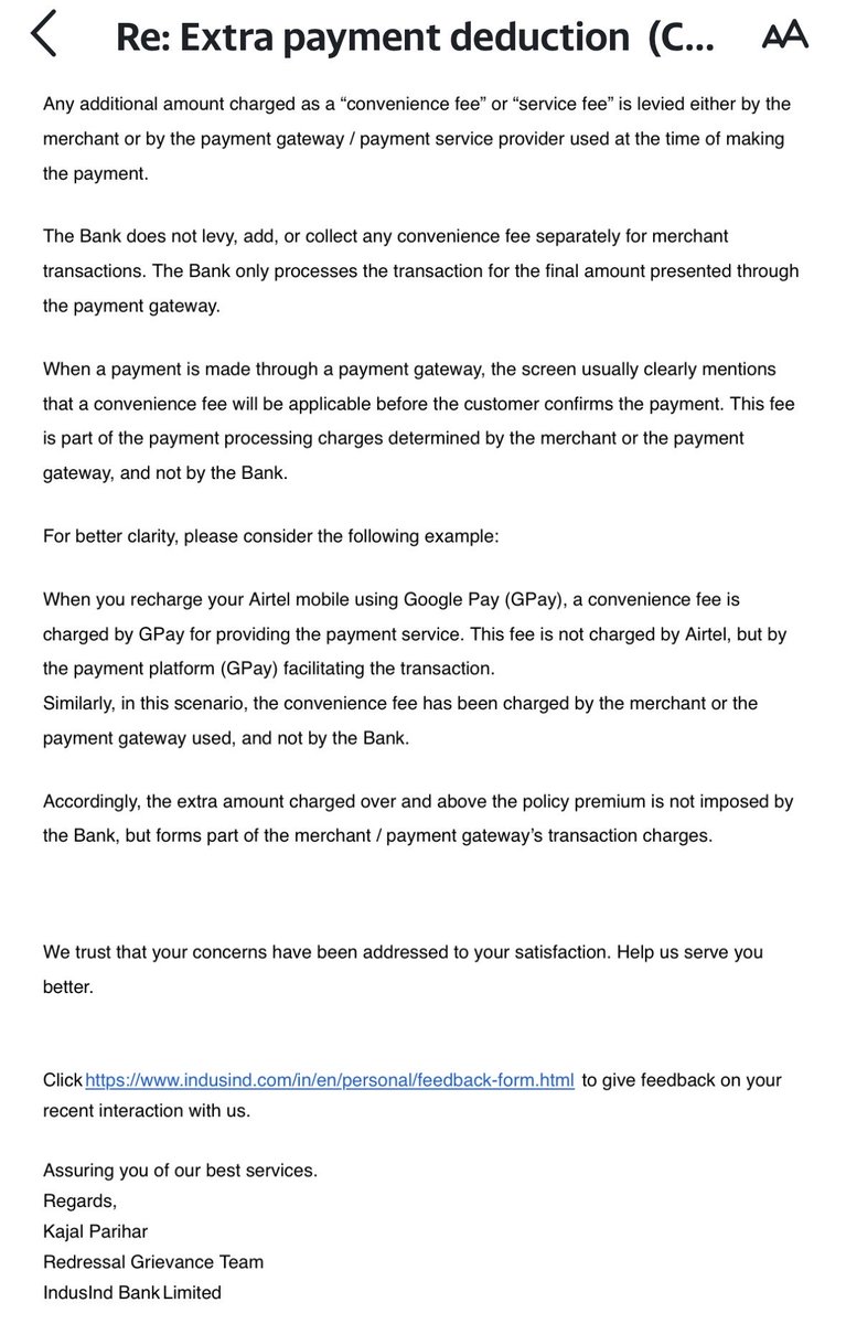 Sandeep151090's tweet photo. @careinsuranceIN @irdaindia @jagograhakjago 
Care Health Insurance charged me hidden amount extra on premium value. Earlier they were saying this so called convenience fees charged by bank. Now bank cleared again that it is charged by care health only. Now refusing to return back. https://t.co/Rb61OihTSu