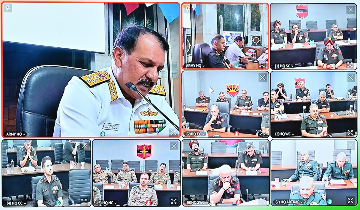Army Commanders' Conference

During the ongoing #ACC, Admiral Dinesh K Tripathi, #CNS, addressed senior military officers, highlighting key aspects of the prevailing security situation with emphasis on the maritime domain. He underscored the critical importance of safeguarding