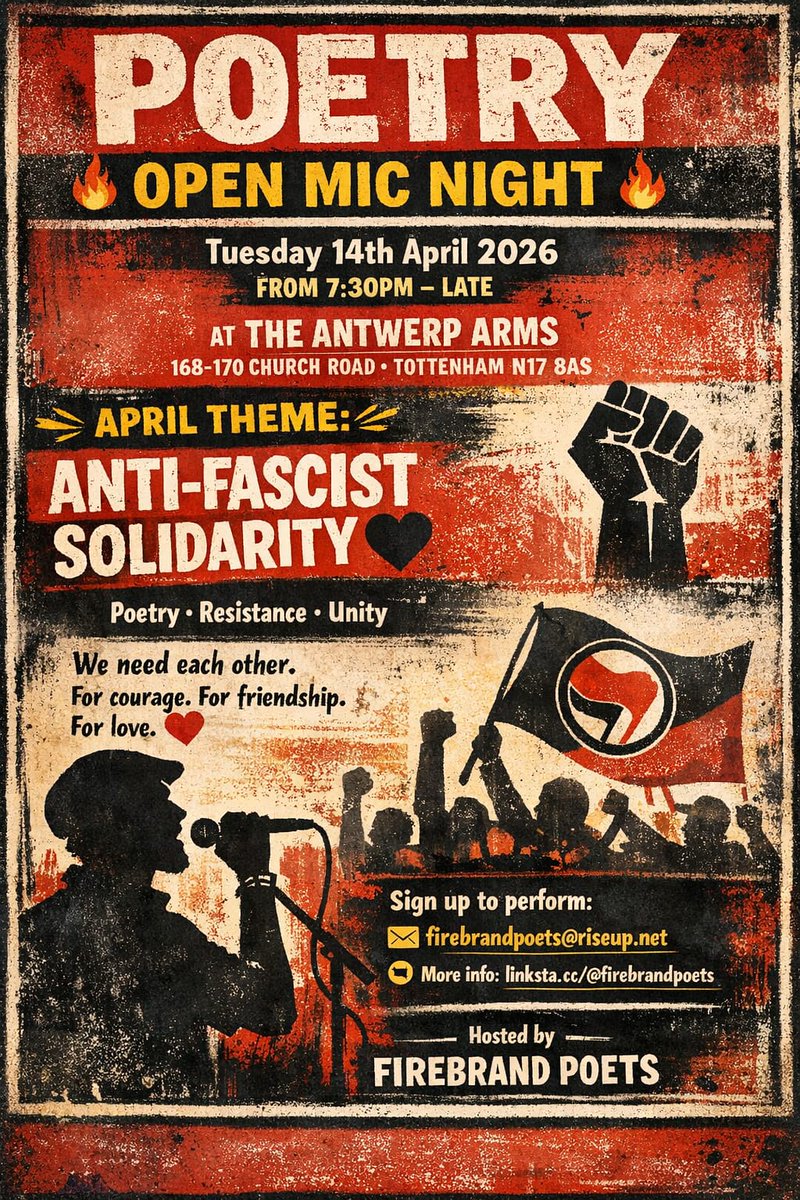 AntwerpArmsAsoc's tweet image. What's on at The Antwerp this week?

Tues
Poetry 7.30 pm.Spins and Needles 4.00pm

Weds
Irish Music - 7:30pm onwards.

Thurs
Pub Quiz - 7:30pm for 8pm start.

Fri
DJ Victor Anderson 8.00 pm

Sat
Karaoke 8.00 pm

#northlondonpub #livemusic #craft