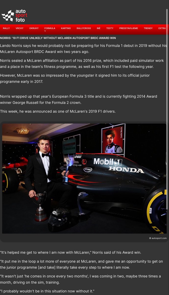 Louisxsun28's tweet image. Also, why no one mentions winning the brdc award in 2016? 

He lit won the simulator work with the team because of it