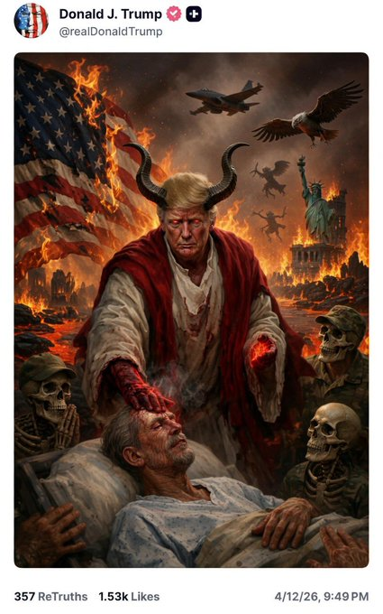 OfSons31170's tweet image. This is the REAL and ACCURATE representation of how the "President" of the US is being seen by the public and the Christian faith. RESIGN OR BE FORCED OUT BY THE PEOPLE! Thomas Jefferson would be disappointed! 
#25thAmendmentNow #UnitedStatesOfAmerica #MondayMotivation #Liberty