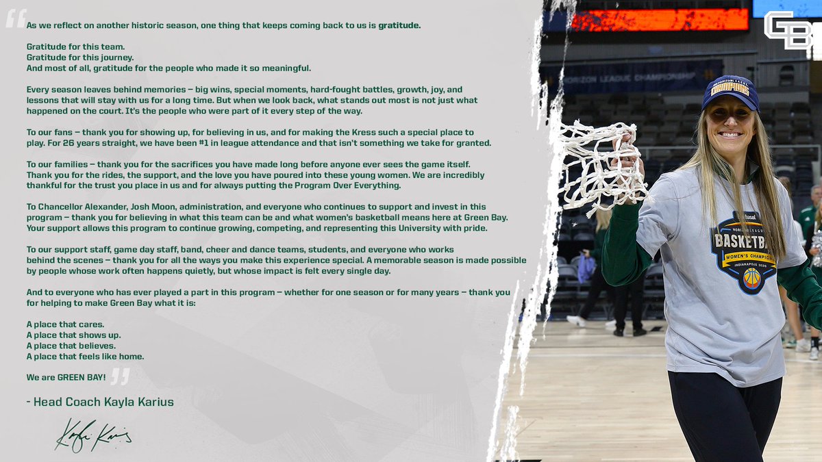 Green Bay Women’s Basketball tweet media