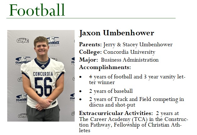 lswathletics's tweet photo. Congrats Jaxon Umbenhower!! https://t.co/cKhY8rtXk0