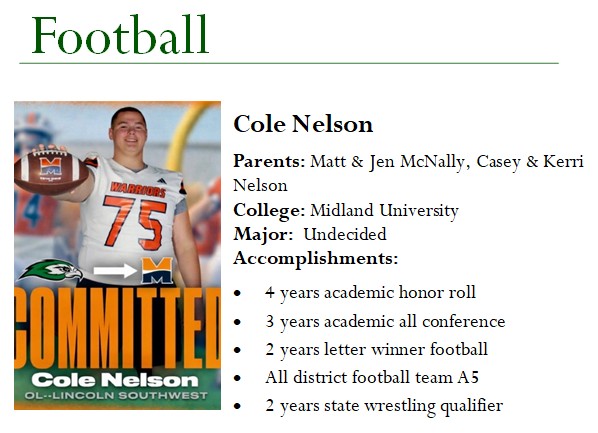 lswathletics's tweet photo. Congrats Cole Nelson!! https://t.co/kHS2hpWgrR