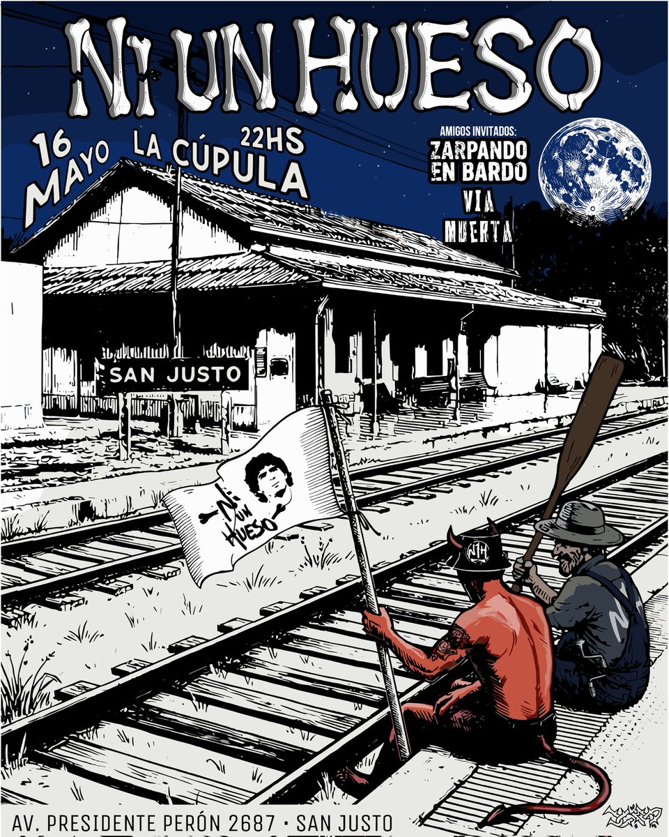🔥ROCANROL EN SAN JUSTO🔥

📅 sabado 16/5

🫱🏻‍🫲🏼 Amigos invitados: Vía Muerta y Zarpando en Bardo.

🎟Anticipadas c/ descuento $10.000

🍻Los esperamos!

Arte y diseño: <a href="/JuumaCarp/">Juuma17</a>