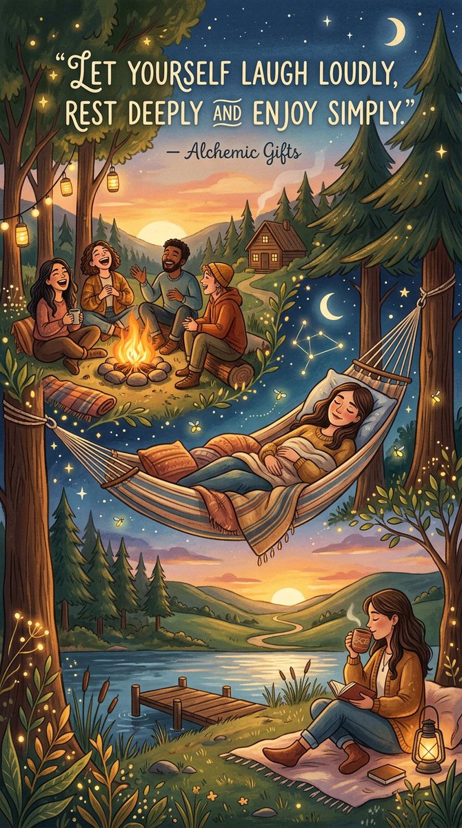Alchemicgift's tweet image. Today's quote from Alchemic Gifts:
"Let yourself laugh loudly, rest deeply and enjoy simply."
I give myself full permission to laugh without holding back. I rest without guilt and without apology.
I find joy in the simple things that most people rush past. #DailyAffirmation