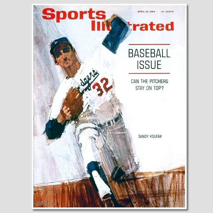 BSmile's tweet image. "Baseball Issue: Can The Pitchers Stay On Top? Sandy Koufax" (Sports Illustrated - April 13, 1964) #MLB #Baseball #History #Dodgers