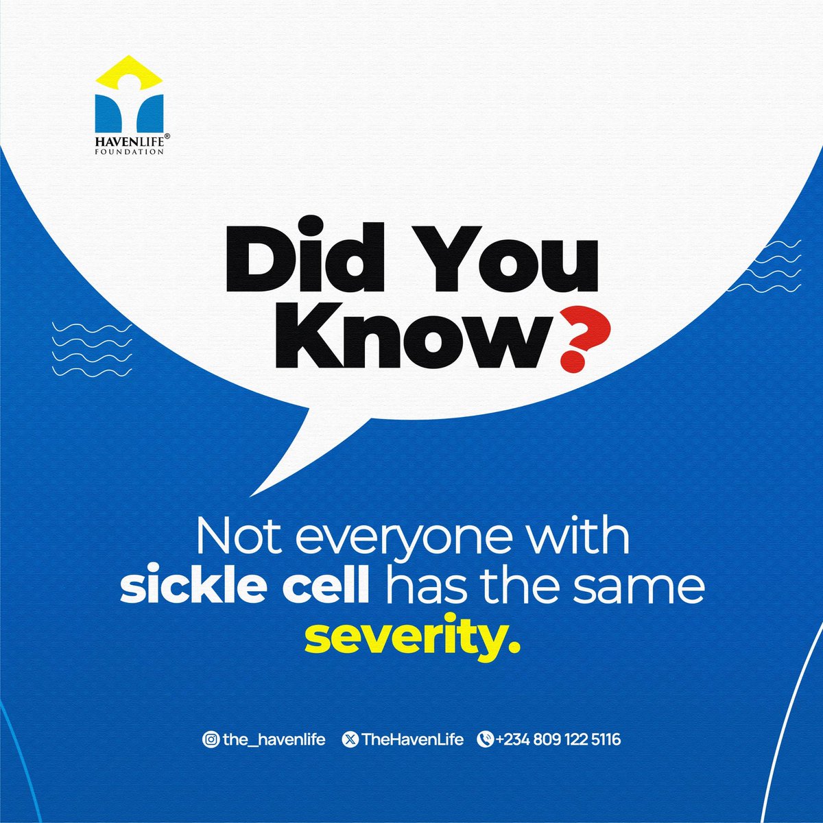 TheHavenLife's tweet photo. Sickle cell is not the same for everyone.
Each person’s experience is different and deserves understanding. 

#sicklecellawareness #visibilityforsicklecell #supportwarriors #didyouknow #havenlifefoundation https://t.co/EnbbM4Tzta