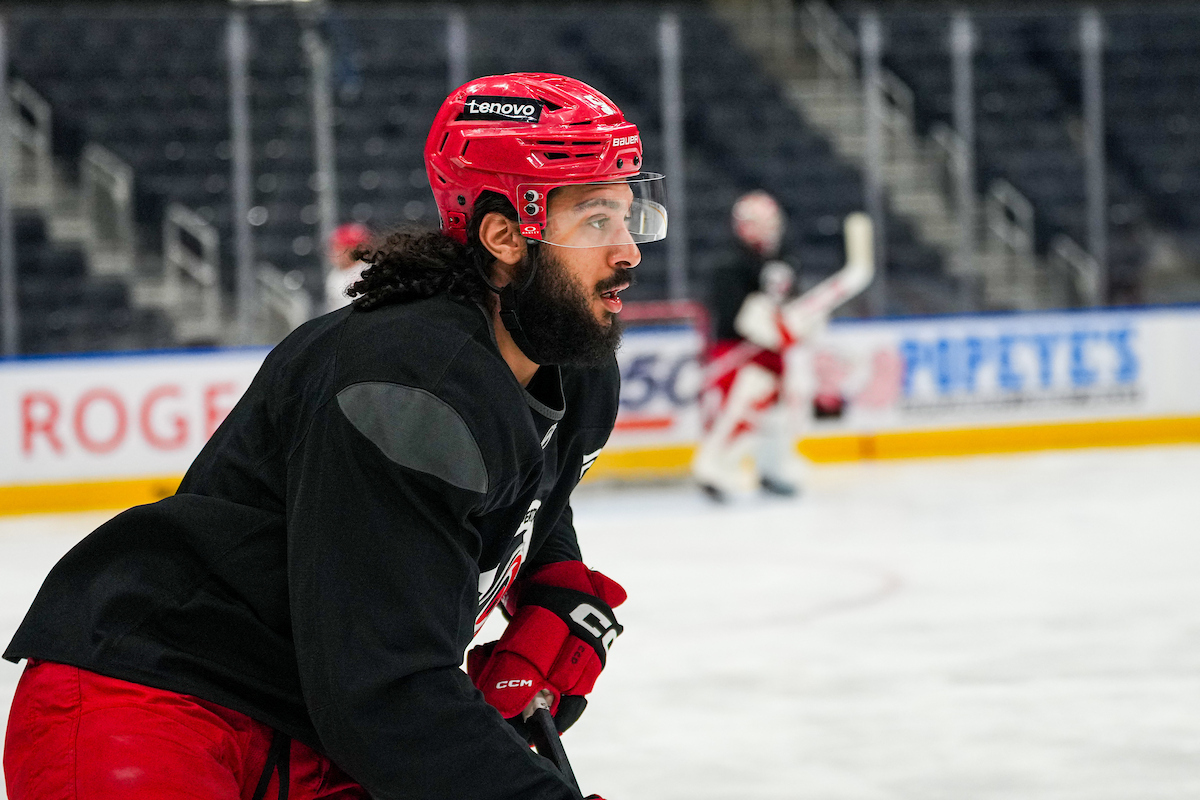 WaltRuff's tweet image. Buckle up, here's what you need to know from #Canes morning skate in Philly:

• Jalen Chatfield is skating. Good to see him back in the mix after missing a few games due to a lower-body injury.

• It looks like a few big dogs may be out tonight. Those not on the ice to start