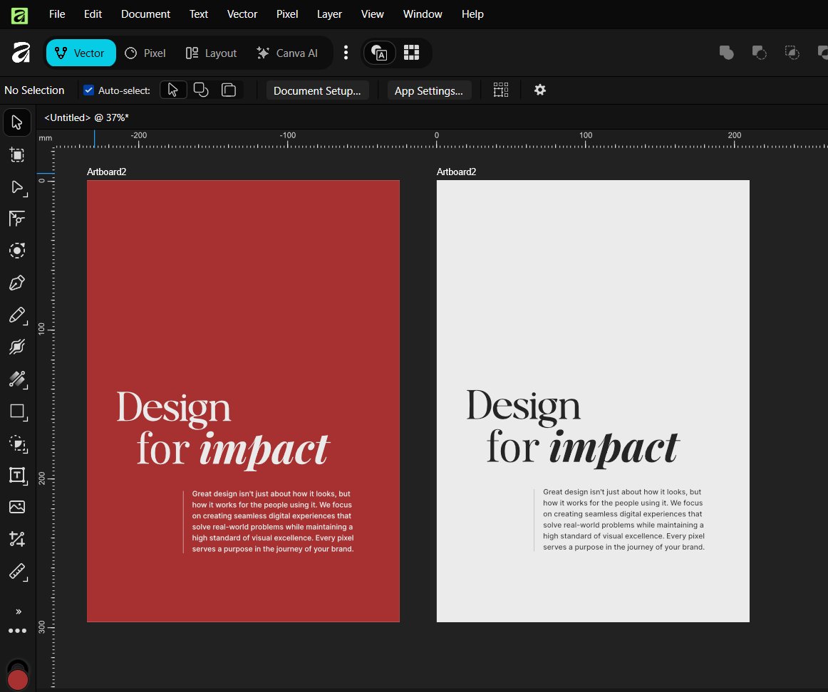 I design for Impact, made with <a href="/Affinity/">Affinity</a>