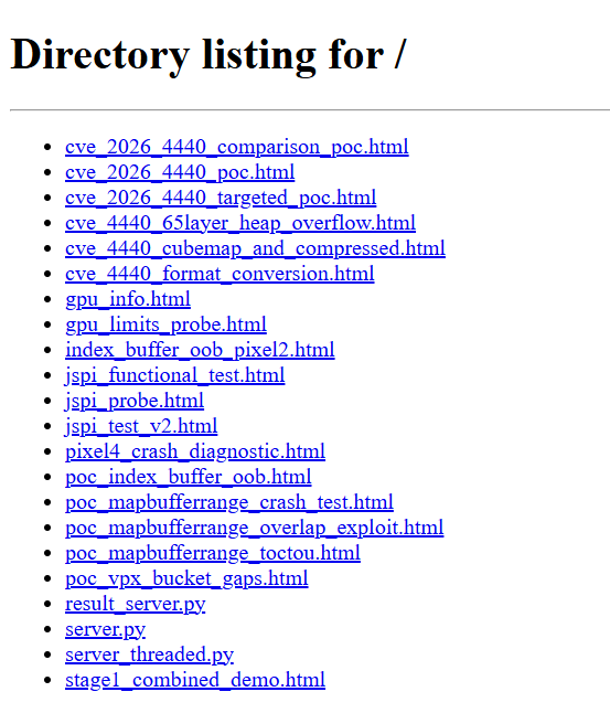 📌 CVE-2026-4440: Google Chrome WebGL Out-of-Bounds Read/Write ...