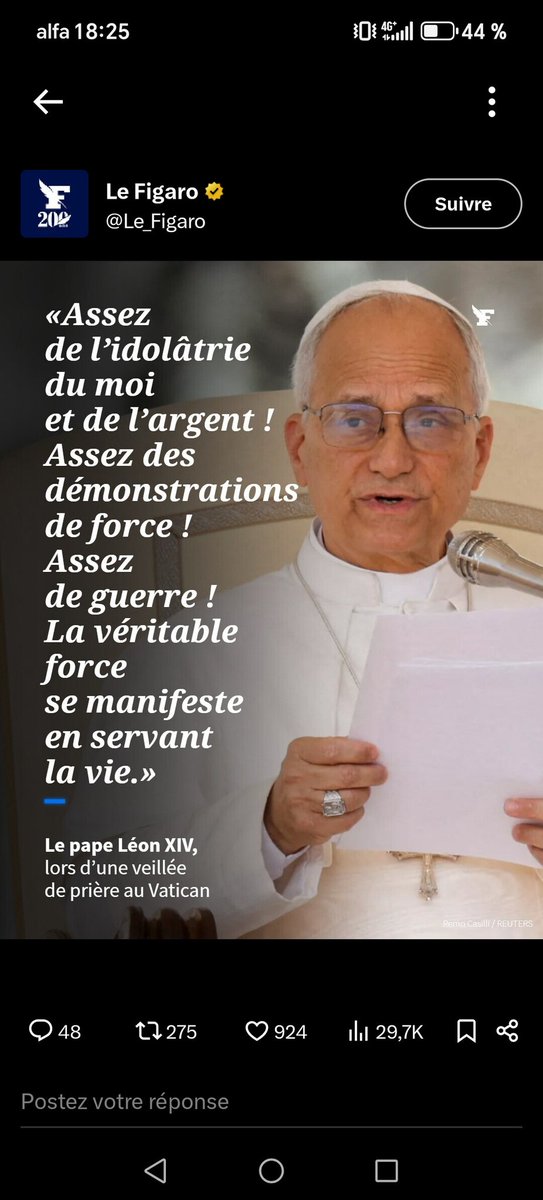 DibPascale's tweet photo. La voix de l'église dans un monde plein de haine et d'égoïsme https://t.co/A9LeTmbdS8