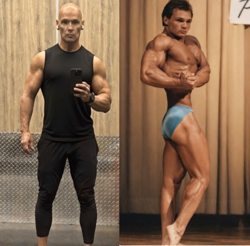 AgelessMeta's tweet image. I have 40 years between the photos.

To this day, no aches or pains…or trips for physiotherapy or a chiropractor.

I contribute this to using moderate weights with a higher volume of sets.

Remember,you have this body for the rest of your life!

#FitOver60 #Ageless #BuiltToLast