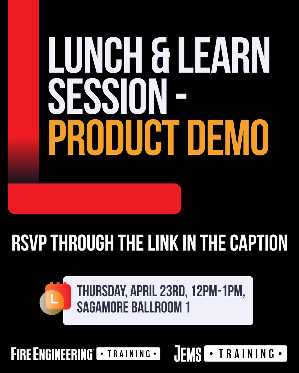 Take a closer look at Fire Engineering Training in action 🔥
Join a lunch and learn session to see how simple, effective training can be.
Step inside and experience it for yourself.

📅Thursday, April 23rd, 12PM-1PM, Sagamore Ballroom 1
RVSP Today ow.ly/aJPp50YIfc7